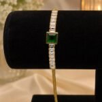 Emerald Green Square Tennis Bracelet