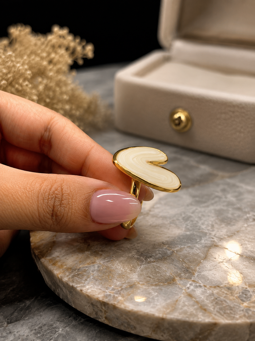 2 Enamel Heart Ring - Image 1