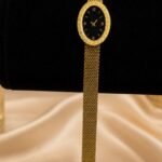 Golden Greek-Key Mesh Strap Watch Bracelet