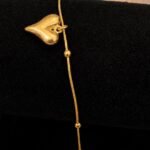 Golden Heart Charm Slider Bracelet