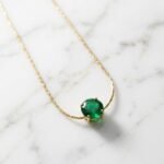 Emerald Green Solitaire Pendant Necklace