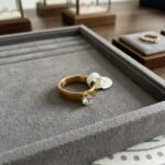 Golden Edge Solitaire Band Ring
