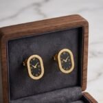 Gold-Tone Watch-Inspired Stud Earrings