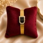 Gold Roman Numeral Crystal Watch Handcuff