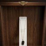 Black Oval Roman Numeral Watch Dial Pendant Necklace