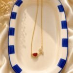 Red Ruby Leaf TULIP Necklace