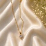 Dainty Heart Cubic Zirconia Stainless Steel Necklace