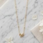 Golden Bow Satellite Chain Necklace
