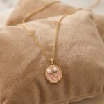 Enamel Blossom & Pearl Medallion Necklace