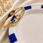 Golden Roman Numeral Hand Cuff