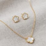 Golden Clover Mother-of-Pearl Jewelry Set