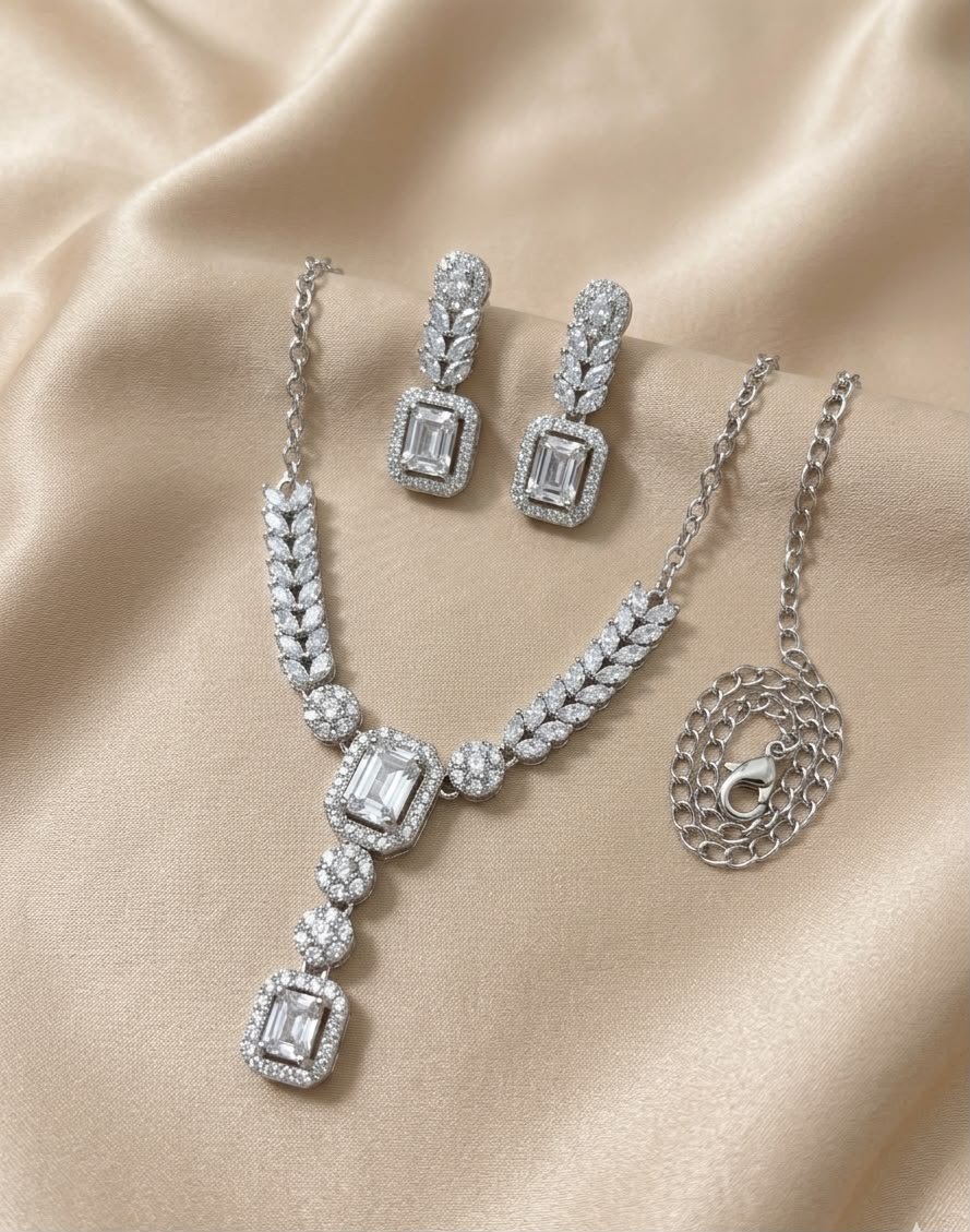 WhatsApp Image 2026-08-19 at 1.47.29 PM Regal Crystal Cascade Jewelry Set - Image 1