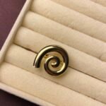 Golden Swirl Statement Ring