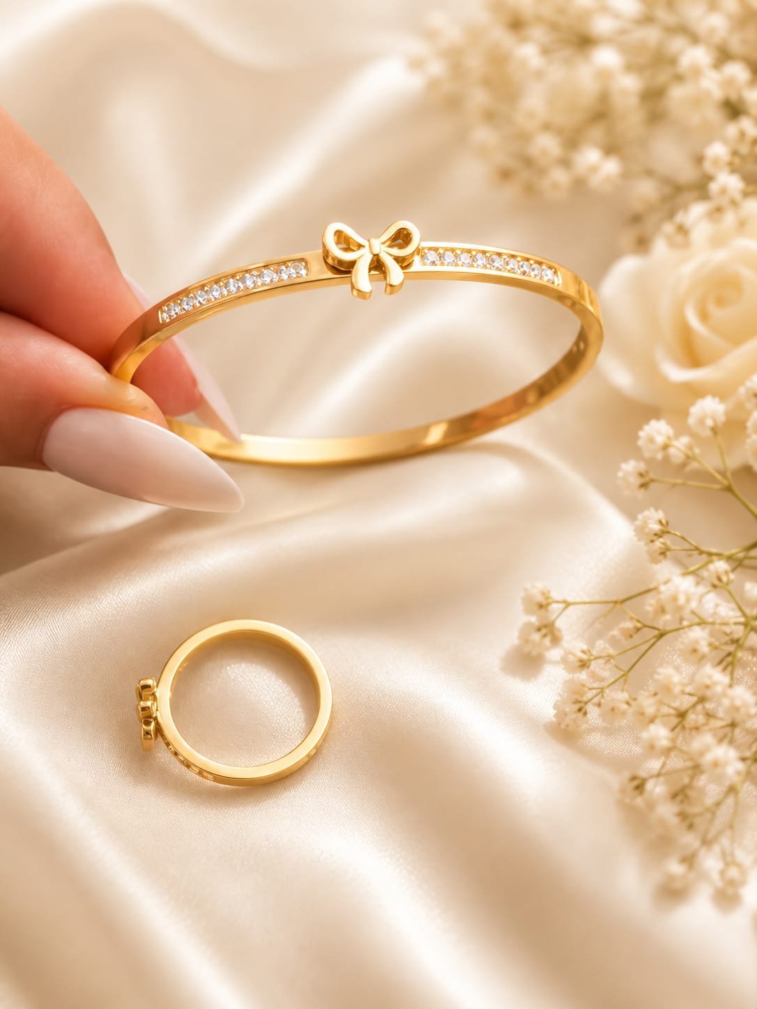 WhatsApp Image 2026-08-30 at 10.31.46 AM Golden Bow Elegance Jewelry Set - Image 1