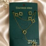 Golden Clover 316L Stainless Steel Jewelry Set