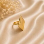 Golden Geometric Kite Ring