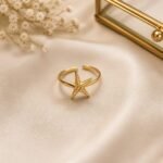 Golden Starfish Adjustable Ring