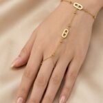 Golden Sliding Stone Oval Link Hand Harness Angla