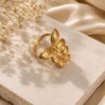 Golden Bloom Floral Ring